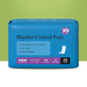 X9  adult pads specially designed,High Absorbency and Leakproof，For all skin types，No petroleum-based microplastics, no chlorine, no fragrance and freshness, without any odor. 25 Pads Suitable for both men and women. Diaper Night