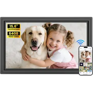 64GB Uhale 15.6" Digital Picture Frame, Large WiFi  Photo Frames 1920 x 1080 IPS FHD Touch Screen, Share Photos and Videos Anywhere, Support SD/USB,  Gifts for Parents and Grandparents