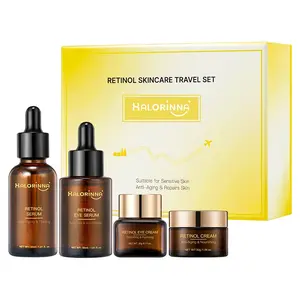 Retinol Skincare Travel Set Gift Box, Moisturizing Nourishing Brightening Face Care Kit, Perfect Valentine's Day Present for Girlfriend Family, Moisturizer