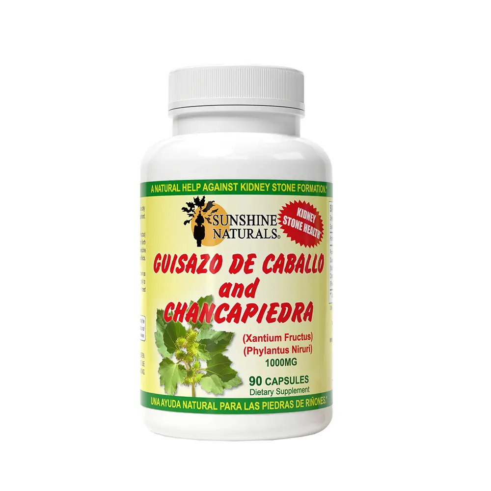Sunshine Naturals Guisazo & Chancapiedra Supplement. For Kidney Health. 90 Caps  Healthcare Fitness Edible