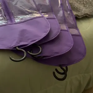 Wig Storage Bag, 5pcs/set Zipper-Closure Transparent Dustproof Wig Storage Bags, Hair Extension Hanger, Wig Tool, Wigs Accessories for Salon & Home Use