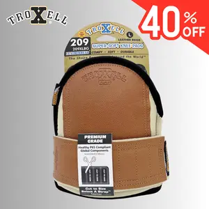 TROXELL USA SuperSoft Leatherhead Kneepads - (Large Size / Bagged in Pairs)