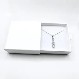 I Heart U Pendant Necklace - Sterling Silver - Cubic Zirconia Stones - Box & Gift Bag Included