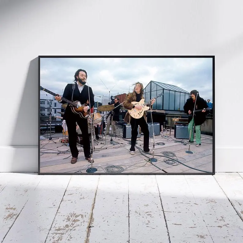 Beatles Rooftop Concert Poster, Halloween gifts, Christmas gifts