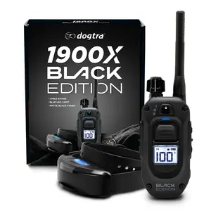 Dogtra 1900X Black Edition - 1 Mile - Remote Training E-Collar | Pet Behavior Training Aid- IPX9K Waterproof, USB Rechargeable, 0–100 Stimulation Levels with Boost & Lock, Tone & XPP Vibration - Expandable 3-Dog System
