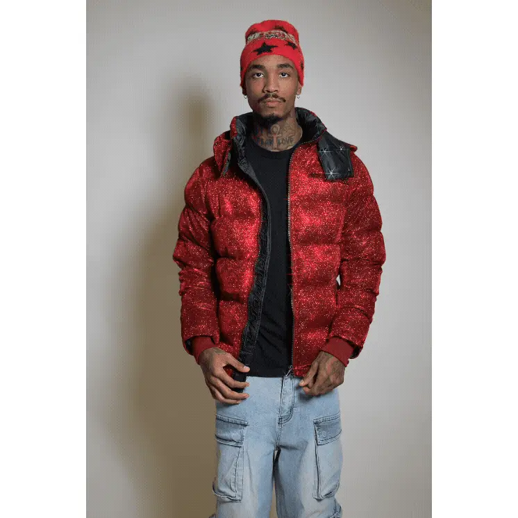 Gleam Red Puffer Jacket Gleam Red Puffer Jacket