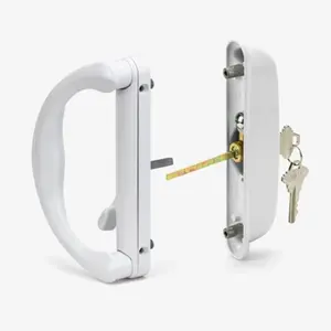 Sliding Patio Glass Door Keyed Mortise Style Handle Set + 4-15/16" Hole Spacing for Doors up to 1-3/8" Thick