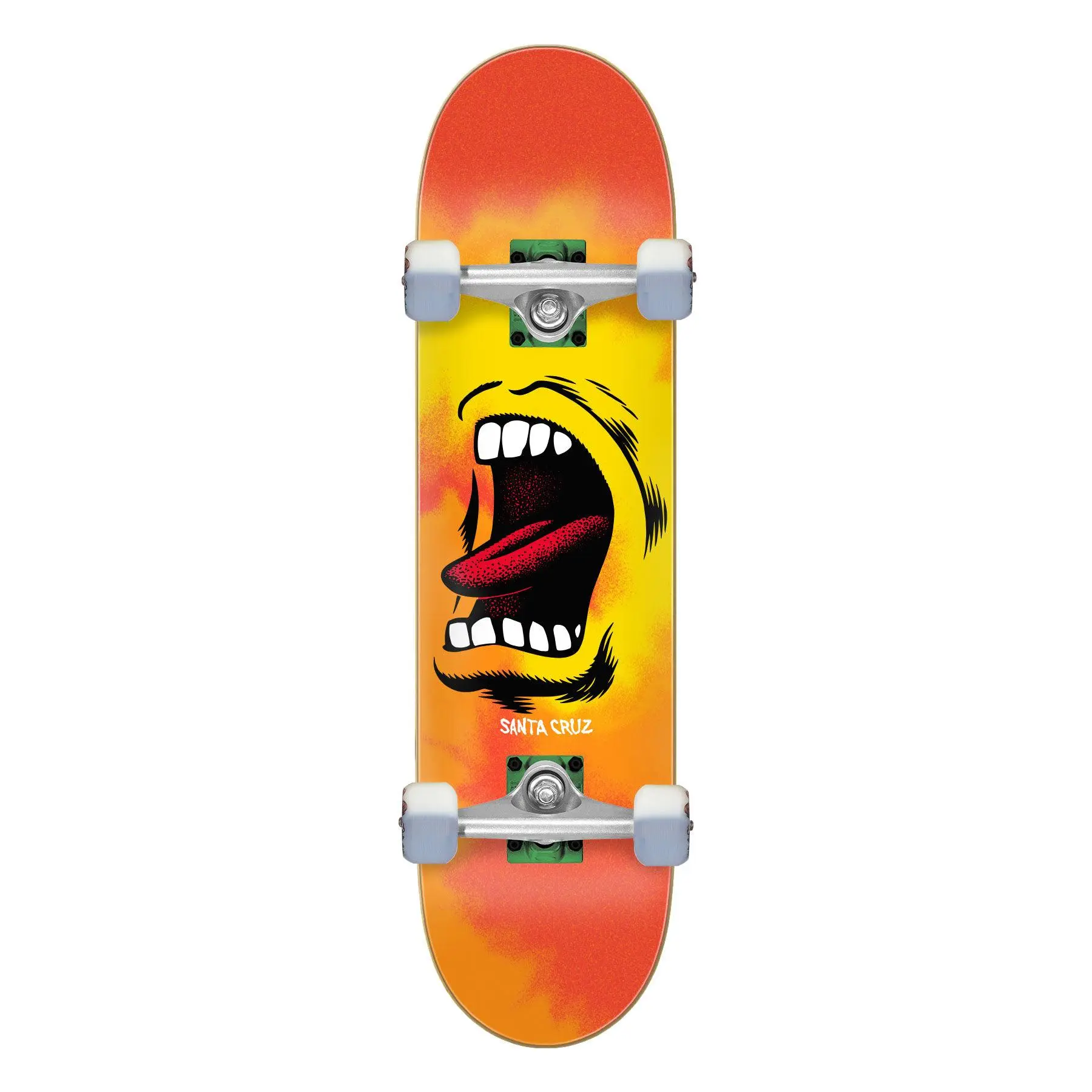 8.0in Full Big Mouth Flame Santa Cruz Complete Skateboard