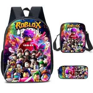 2026 New Roblox School Bag Small and Medium Backpack Backpack Three-piece Set
