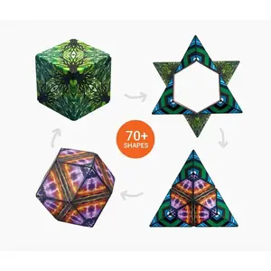 SHASHIBO Magic Magnetic Puzzle Cube All Colorful Design Fidget Building STEM STEAM 3D Travel Toy Great Gift for Ages 8+