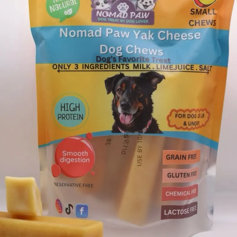 Nomad Paw Himalayan Yak Chews - Small 5 Pack, Natural Dog Treats, High Protein, Grain-Free, Odor-Free, Perfect for Small Dogs healthy treat