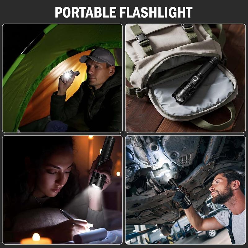 Rechargeable LED 90,000 High Lumens Flashlights,2 Pack Super Bright Flash Light with Cob,3 Modes Waterproof Powerful Flashlight for Home,Camping