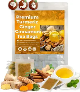 Turmeric Ginger Cinnamon Tea Handcrafted Herbal Blend, Caffeine-Free, All-Natural, Enjoy Hot Anytime