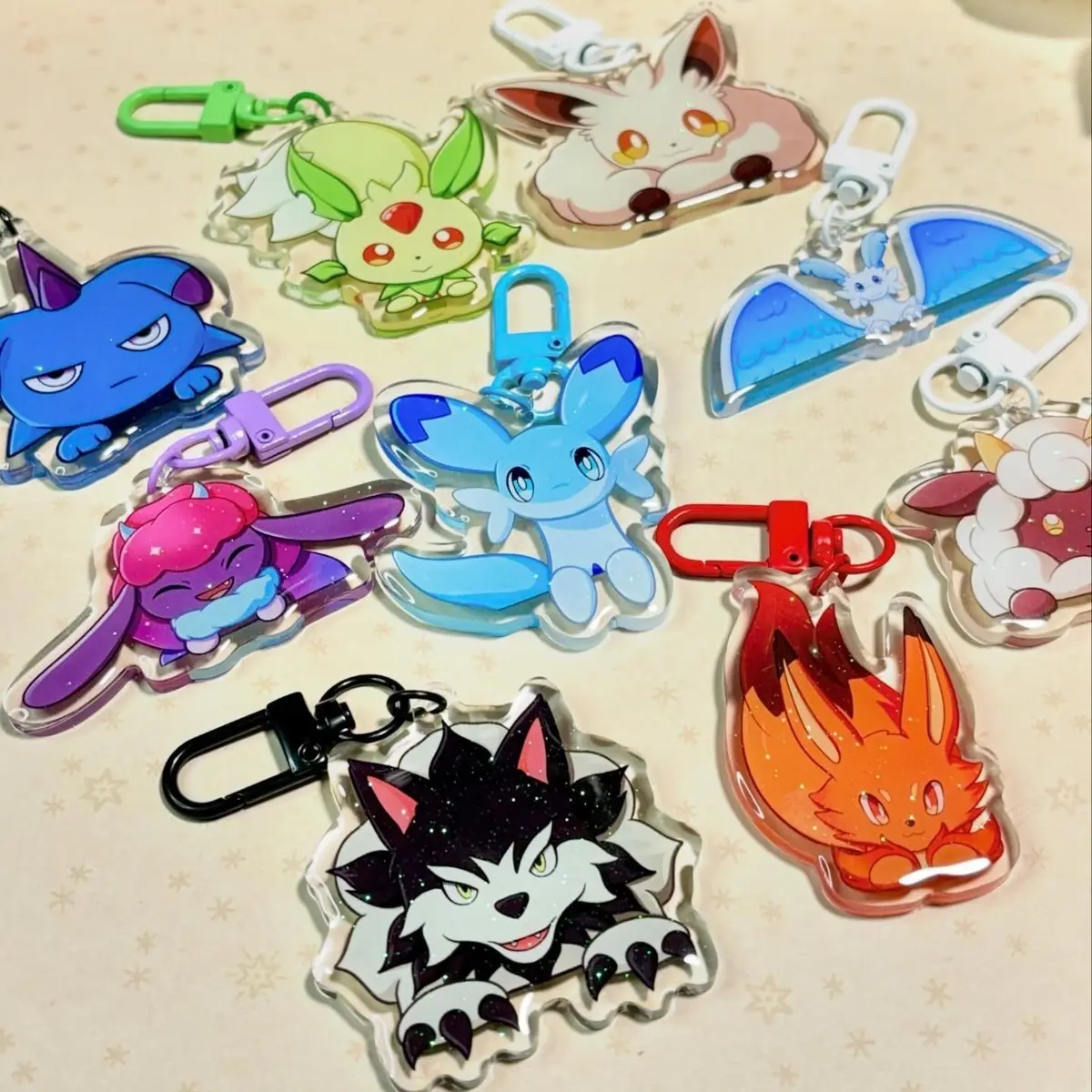 Palworld Charms | Chillet, Daedream, Cremis Keychains | Acrylic Gifts for Gamers keychain perfect gift