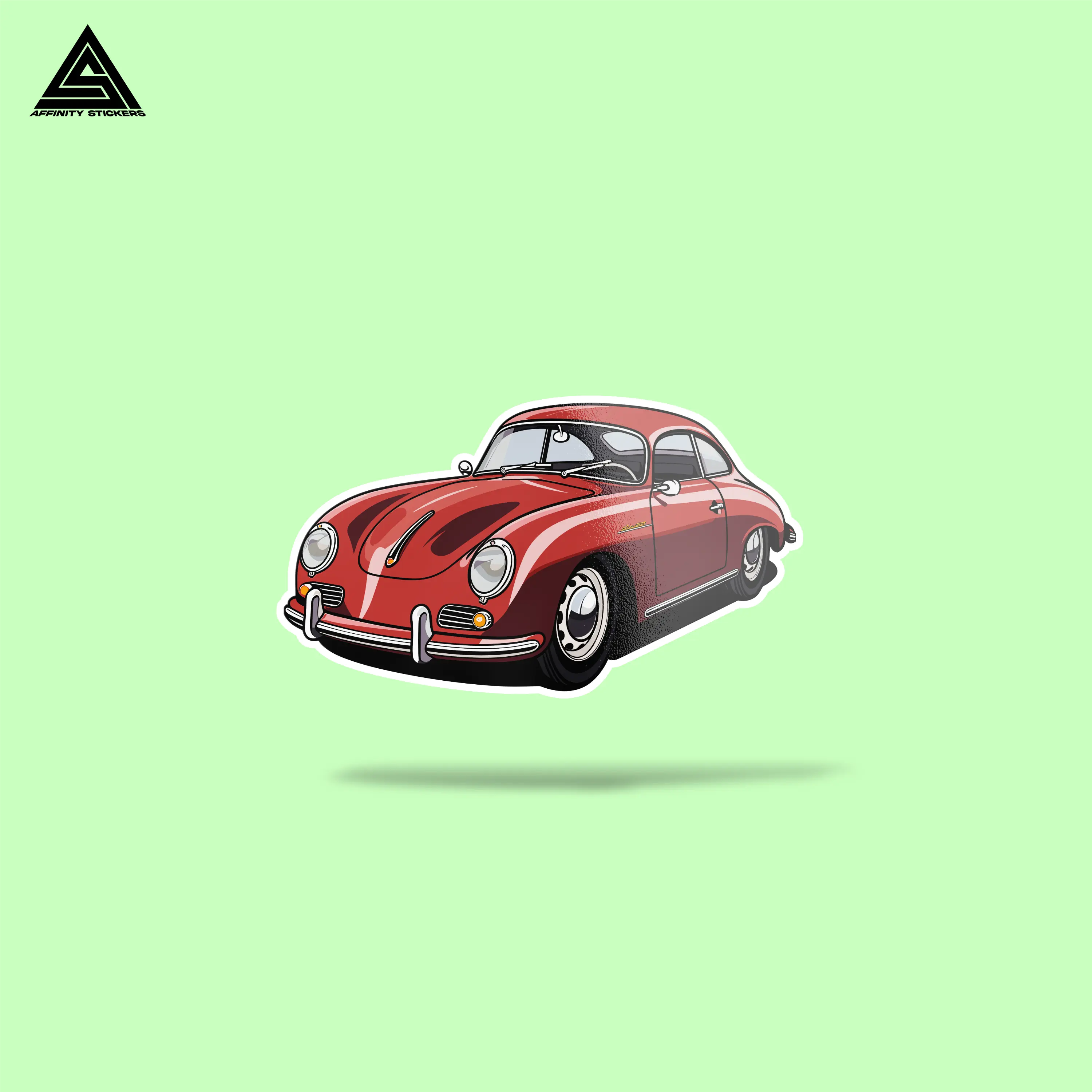 Porsche 356 Sticker || vinyl sticker, water bottle sticker, tumbler stickers, laptop decals, waterproof sticker, car stickers stickers