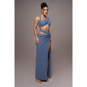 Chambray New Age Two Piece Skirt Set