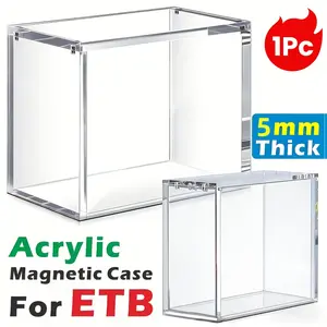 5mm Thick Acrylic Figure Collectible Box, Transparent Storage Case, High Transparency, Waterproof Dustproof Easy Clean, Fits Figurines Cosmetics Stationery Jewelry