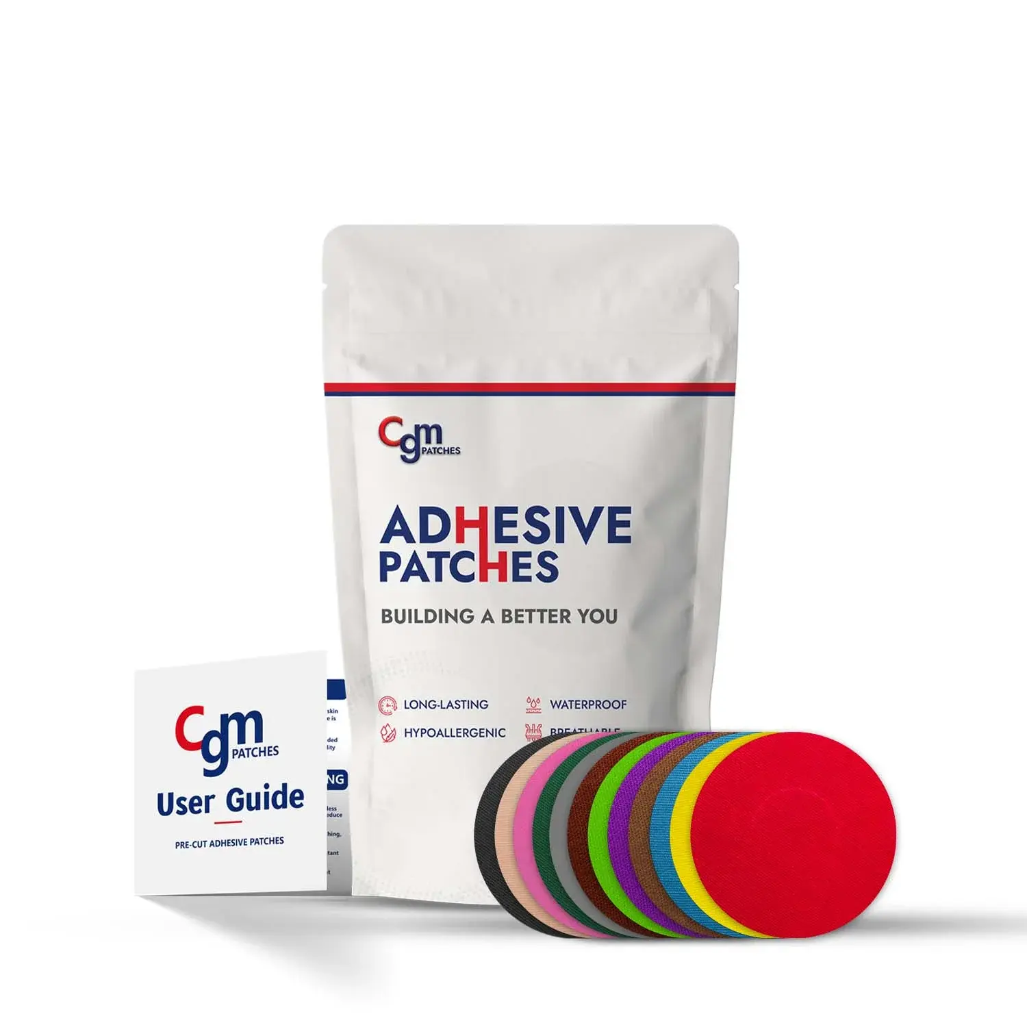 CGM Patches Adhesive Libre 3 / Libre 3 Plus CGM Sensor Patches Without Cutout, Hypoallergenic, Waterproof, Sweatproof, Medical-Grade Adhesive, Patches, Covers | Lasts 10-14 Days | Pack of 25 (Fun)