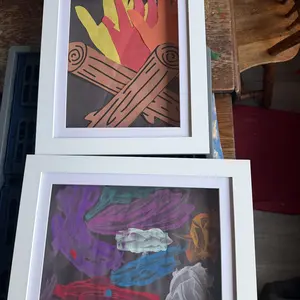 [2-Pack] Kids Art Frames - 8.5x11 Front Opening Kids Artwork Frames Changeable, Magnetic Door Holds 100 Art Pieces, White Artwork Frames for Kids Art for Wall, 3D Picture, Crafts, Hanging Art, Portfolio