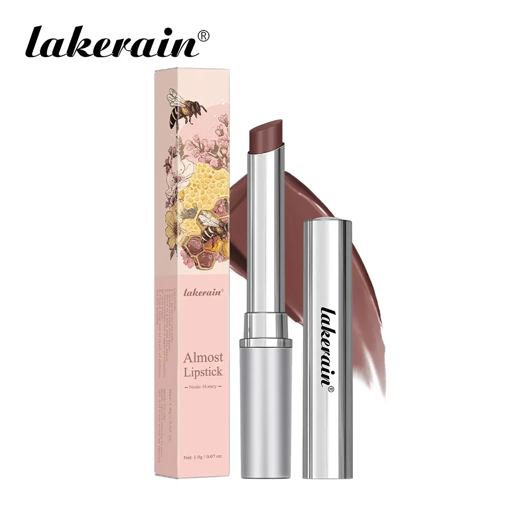Nourishing Nude Honey Lip Balm, Hydrating Lipgloss, For Dry Lips, Naturally Enhances Lip Color, Adapts to Any Lip Tone, Dual-Effect Lip Care & Lipstick, Compact & Portable for All Skin Tones