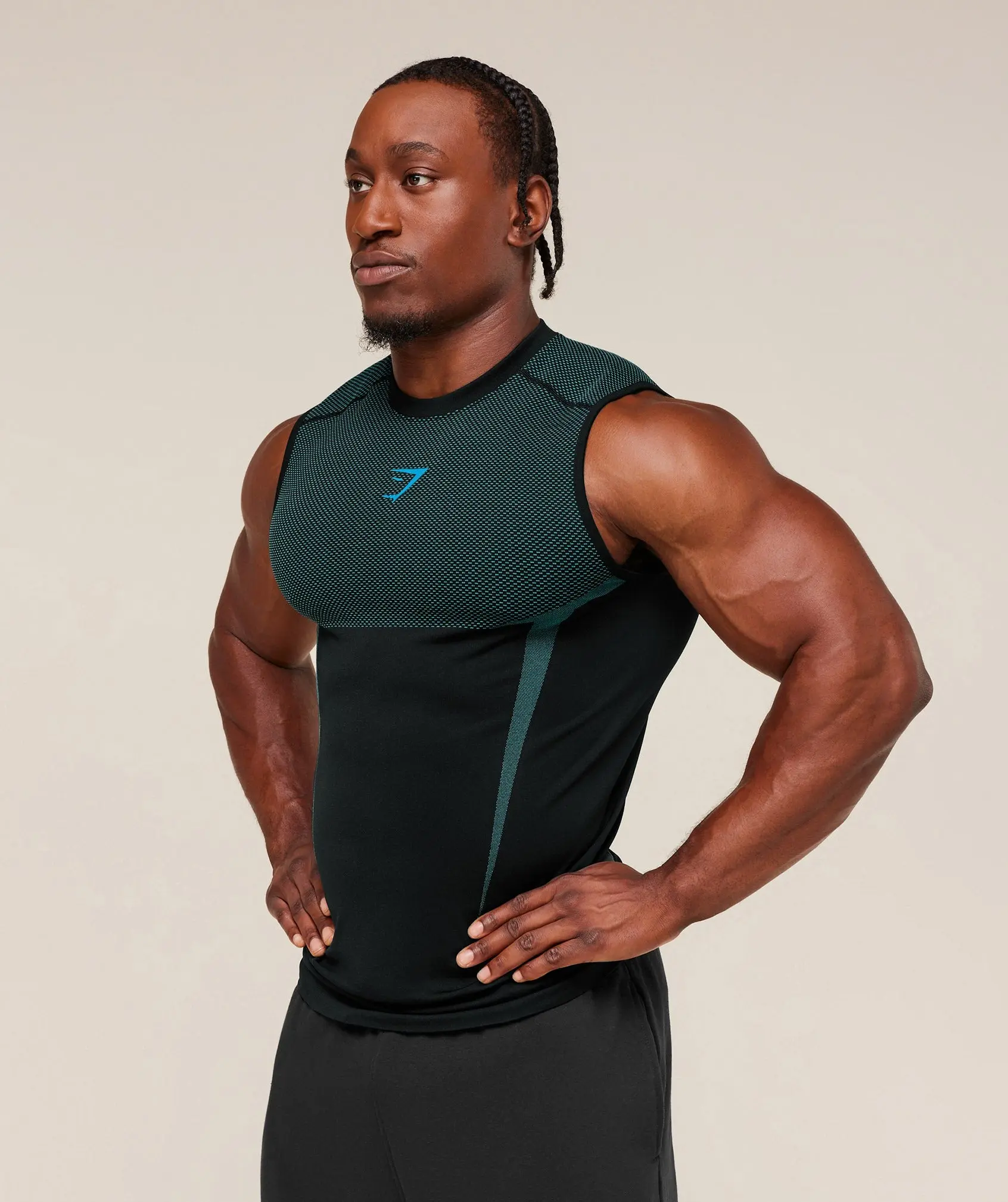 (CLEARANCE) Onyx Men's Workout Tank Top, Seamless T-Shirt, Athletic Activewear