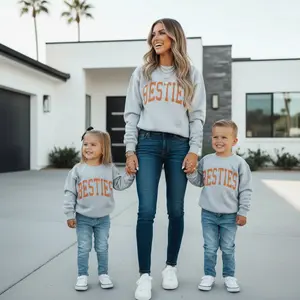 Gray Besties Matching Sweatshirts