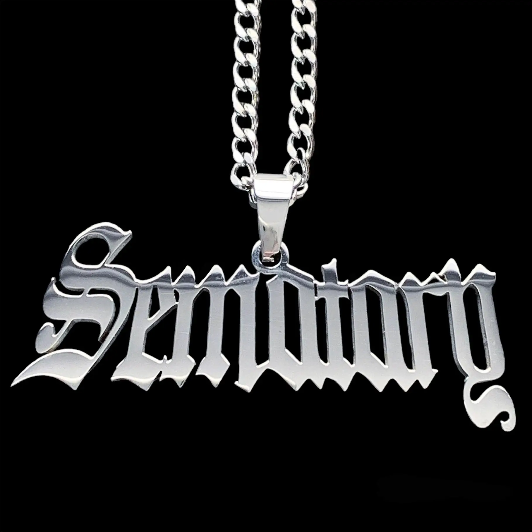 Sematary Necklace 1.5" Mirror Polished Stainless Steel Haunted Mound Pendant with Free Gift Choice of Chain Hypoallergenic Rust & Corrosion Resistant