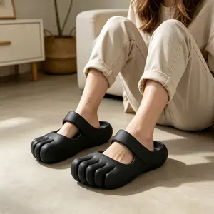 Summer new women's five-toe slippers, waterproof, non-slip, breathable cloud-feel slippers suitable for fashion outfits, beach, vacation, and home use,summervibes