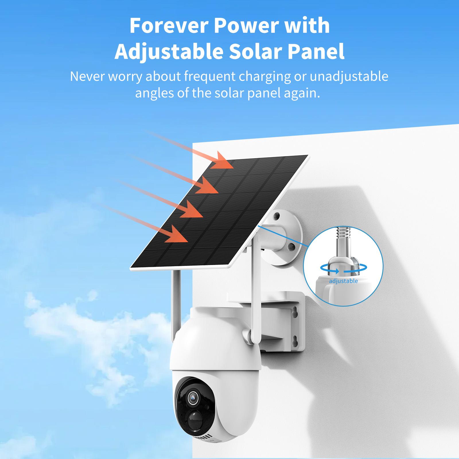 Wireless Solar Powered Security Camera System with Base Station, No Monthly Fee, 2 Cameras Kit, 2K Full Color Night Vision, Solar Powered, WiFi Home Security Camera, No Monthly Fee, IP65 Waterproof, PIR Human Detection, Two-Way Audio, Works with Alexa Wireless Solar Powered Security Camera System with Base Station, No Monthly Fee, 2 Cameras Kit, 2K Full Color Night Vision, Solar Powered, WiFi Home Security Camera, No Monthly Fee, IP65 Waterproof, PIR Human Detection, Two-Way Audio, Works with Alexa