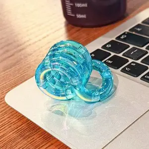 Silent Fidget Toy, Sensory Stress Relief Puzzle, Stress Relief Fidgets, Squeezable, Twisting, Rotating Ring Rope, Anxiety Relief Toy, Adhd Tool for Adults and Teens