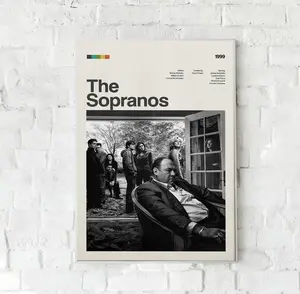 The Sopranos Tv Series Vintage Poster, Tony Soprano, Paulie Gualtieri, The Sopranos Movie Mafia Family Minimalist Poster Decor Unframed