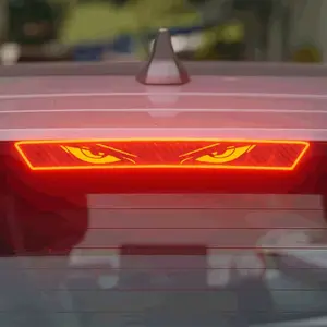 Single Car Brake Light Sticker, Anime Style Taillight Decal, Carbon Fiber Demon Eye Self-Adhesive Sticker, Easy to Apply, Enhances Safety & Styling, Decals for Vehicles