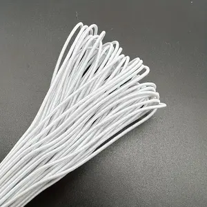 1/1.5/2/3/4mm White Black Round Sewing Elastic Band Fiat Rubber For Waist Band Stretch Rope DIY Jewelry Making Supplies -Beading Cords & Threads