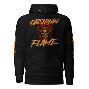 Obsidian Flame Red Unisex Hoodie
