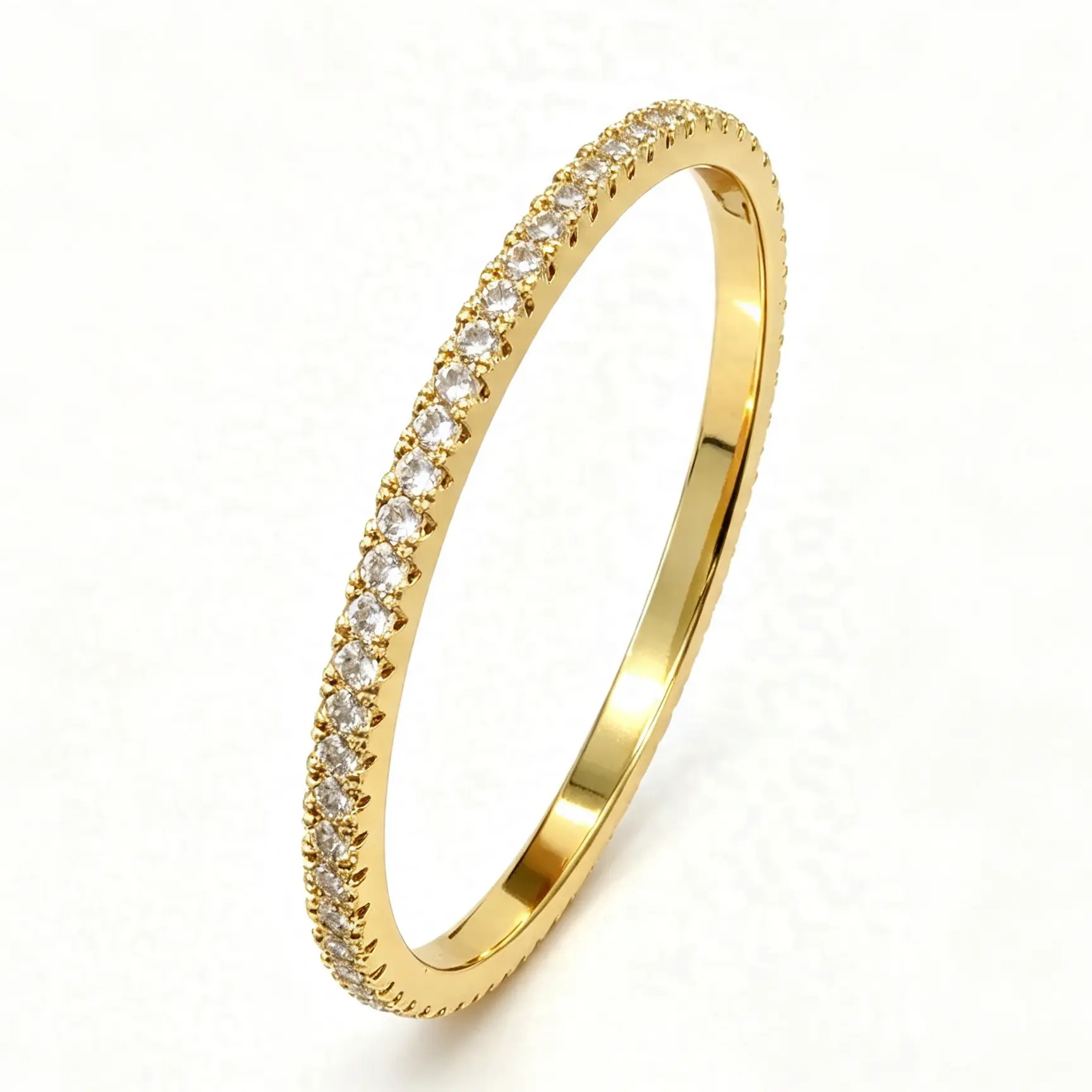 JESS JEWELRY 18 Karat Gold Plated Bangle - Daily Wear Artificial Gemstone Jewelry Accessory, Follower Exclusive Freebie