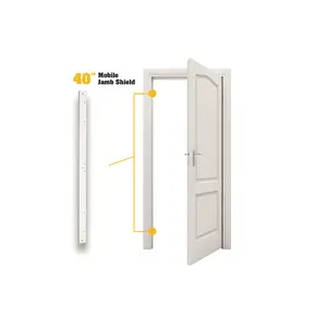 Door Armor FIX-A-JAMB Mobile Home Door Security 40" Jamb Shield Reinforcement Kit for 1-3/8" Thick Doors Galvanized Steel Silver Protection