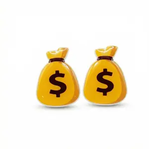 Money Bag Stud Earrings