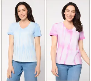 LOGO Principles by Lori Goldstein Dye Effect 2-Pack Tops