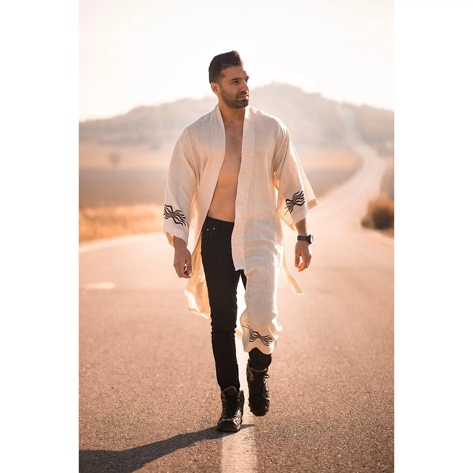 God Linen Kimono