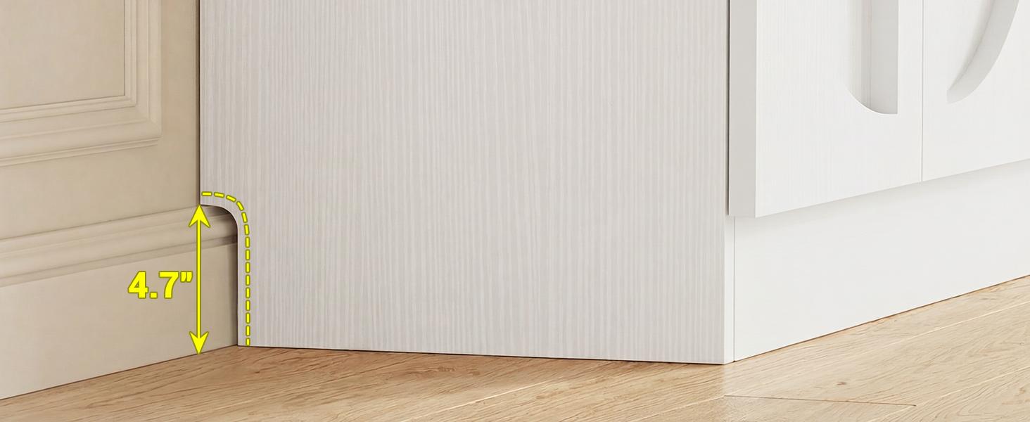 Cyclysio 80" Tall Arched Bookcase with 6 Wooden Drawers ＆ 12-Tier Open Shelves, Modern Set of 3 Freestanding Bookshelf Kitchen Pantry Storage Cabinet