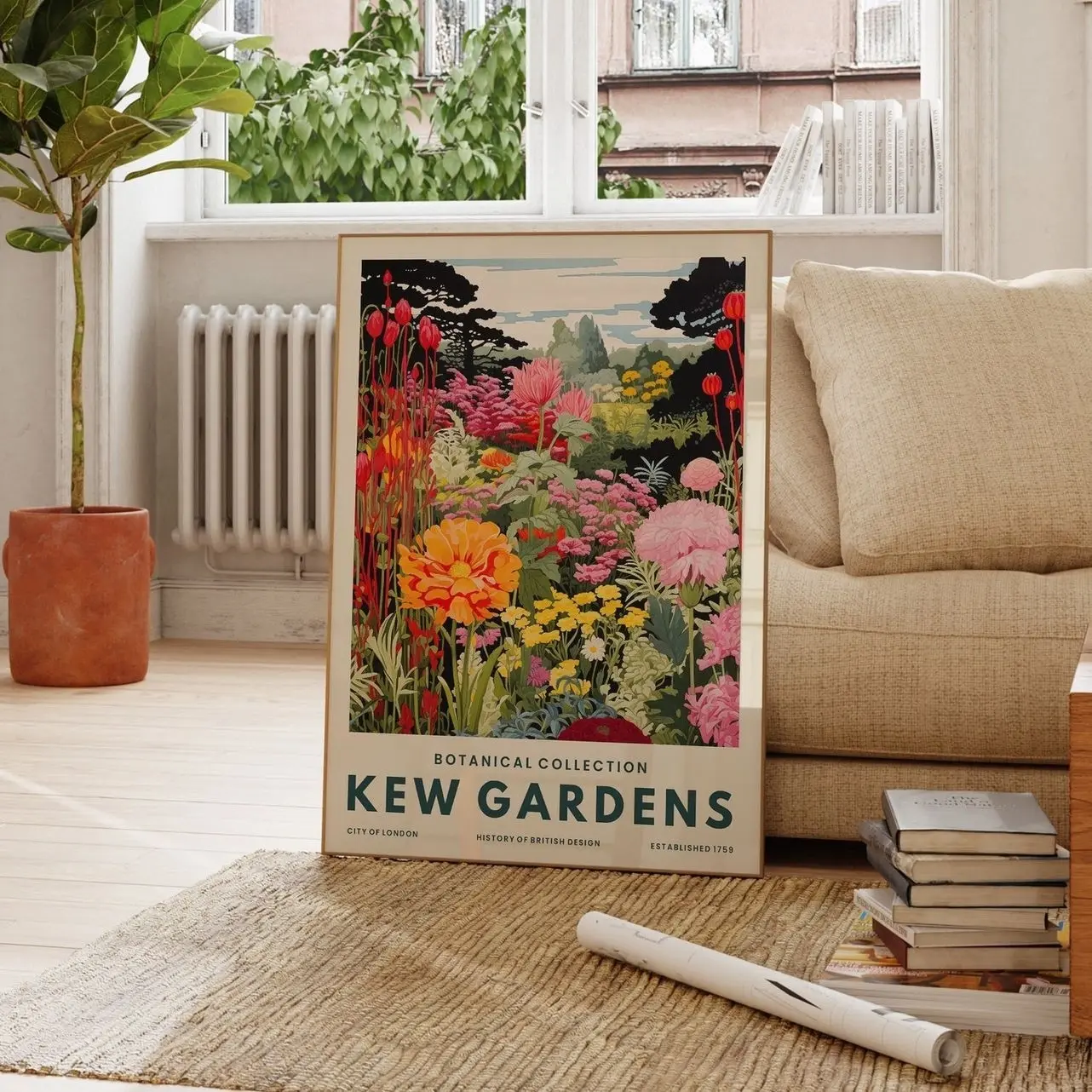 Kew Gardens Flower Poster, Colourful Plant Print, Wildflowers, Botanical Garden Collection, Nature, Wildlife, Gallery Wall Art, London