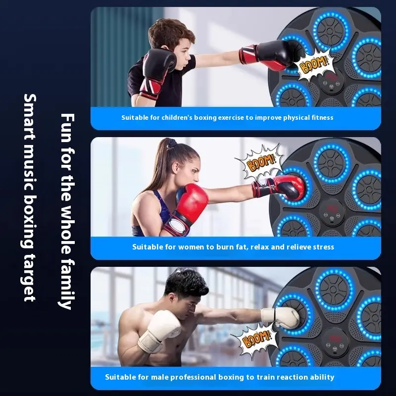 Music Boxing Machine Household with RGB Light Bluetooth-Compatible Adults Mode Speed Adjustable for Indoor Kickboxing Karate Fitness Home Does not apply