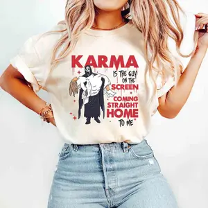 Karma is the Guy on the Screen T-Shirt, Trendy Graphic Tee, Funny Karma Quote Shirt, Unisex Casual Top, Soft Cotton Tee for Men and Women