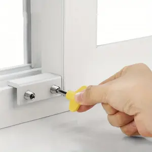 1 PCS Window Lock Sliding Door Aluminum Alloy Safety Sliding Window Stopper Screen Window Fixing Buckle for Children