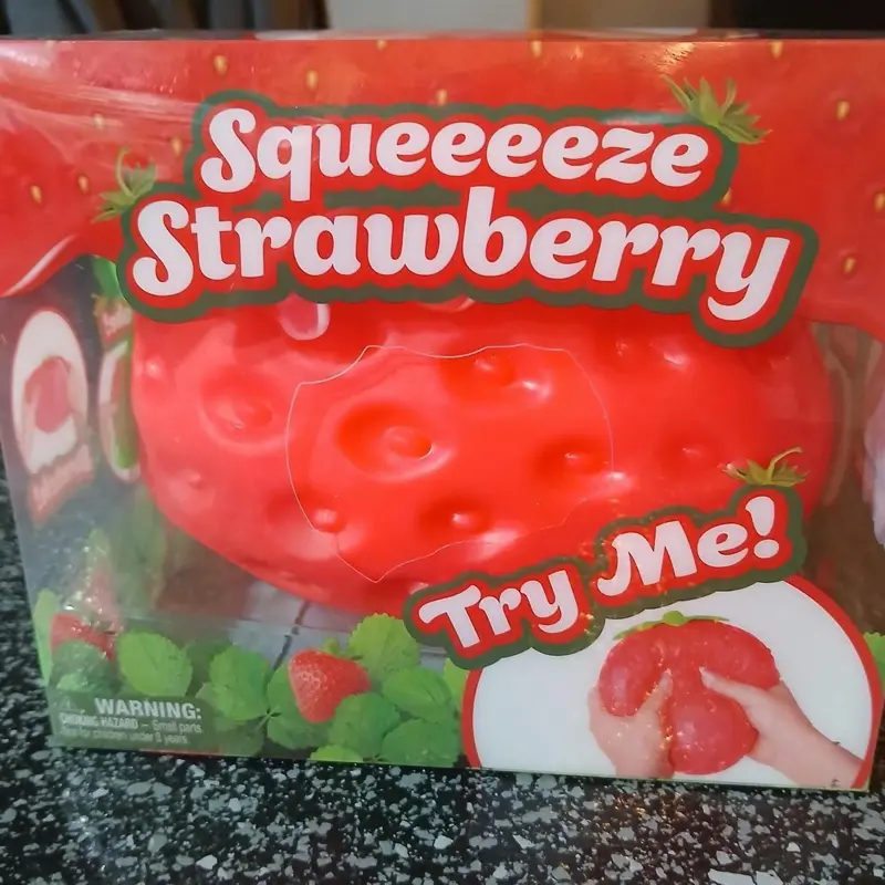 Jumbo Strawberry Squeezy food Textured Relaxing soft