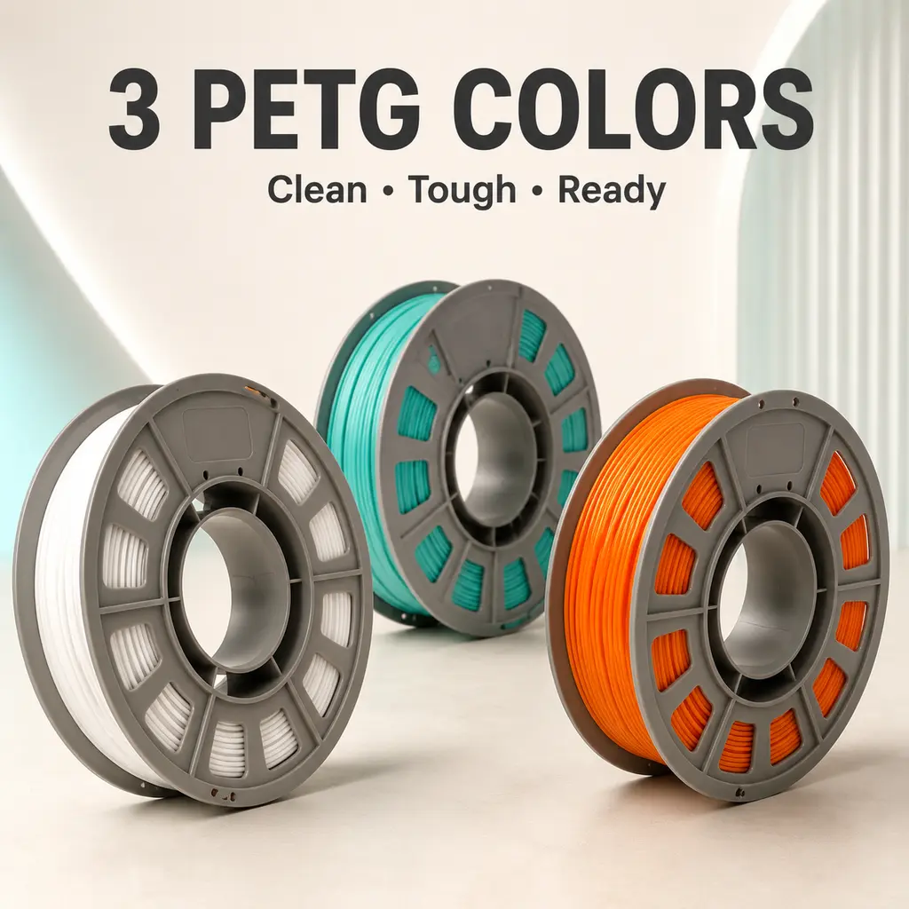 PETG 3D Printer Filament, 300g Mini Spool 1.75mm - High Strength Low Oozing Smooth Feeding Material for FDM 3D Printers