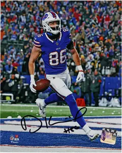 Dalton Kincaid Buffalo Bills Autographed 8" x 20" Snowing Touchdown Vertical Photograph - Fanatics Authentic Certified