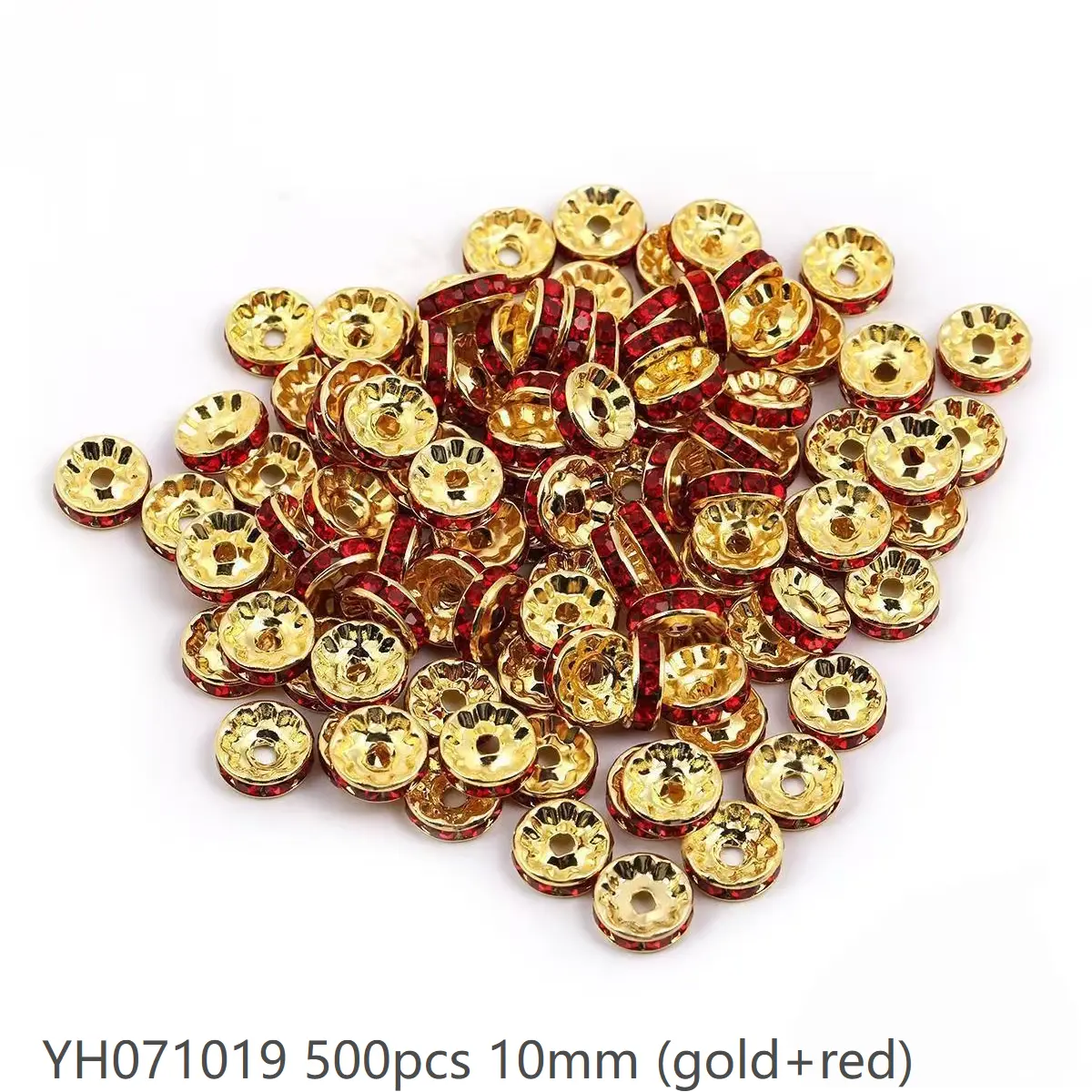 #71(10mm 500pcs) Gold/ Red YH071019
