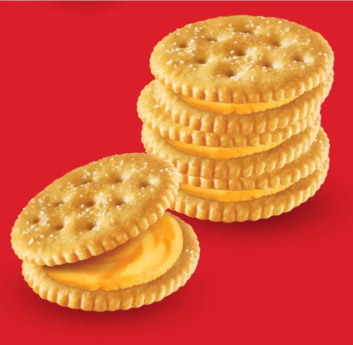 Cheese Sandwich Crackers, Lunch Snacks, 20 Snack Packs (6 Crackers Per Pack)