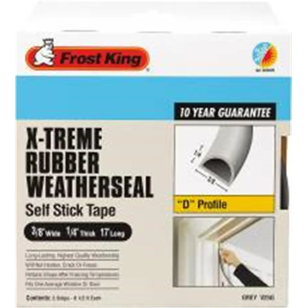 212 MAIN D-Section EPDM Rubber Self-Stick Seal Weatherstrip Tape, 0.35 In. x 0.25 In. x 17 Ft., Peel-and-Stick for Patio Doors, Peel-And-Stick Patio Doors